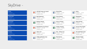 The new SkyDrive app gives you access to your files that are on your device or in the cloud, and files are accessible even when offline.