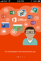 After you install Office Mobile, you'll get a similar, mobile-friendly version of the install introduction from the full Office 2013.